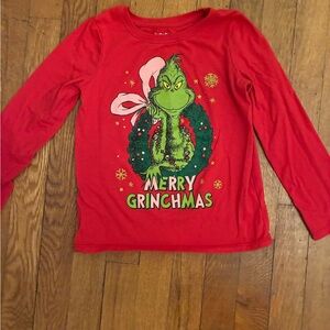 Jumping Beans Red Merry Grinchmas Long Sleeve Tee
